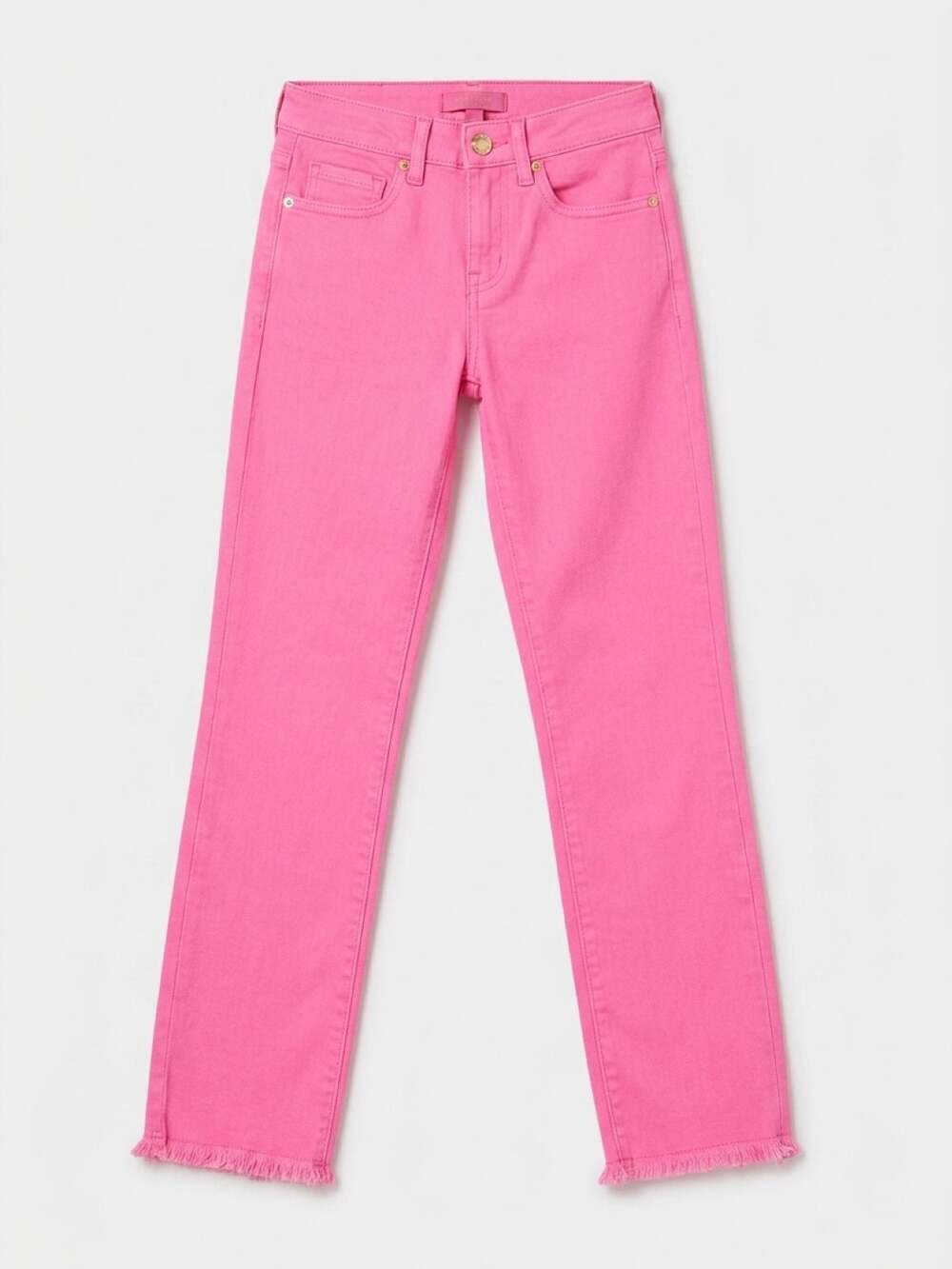 Lilly Pulitzer Women's Hot Pink Raw Hem Straight Leg Jeans size 00